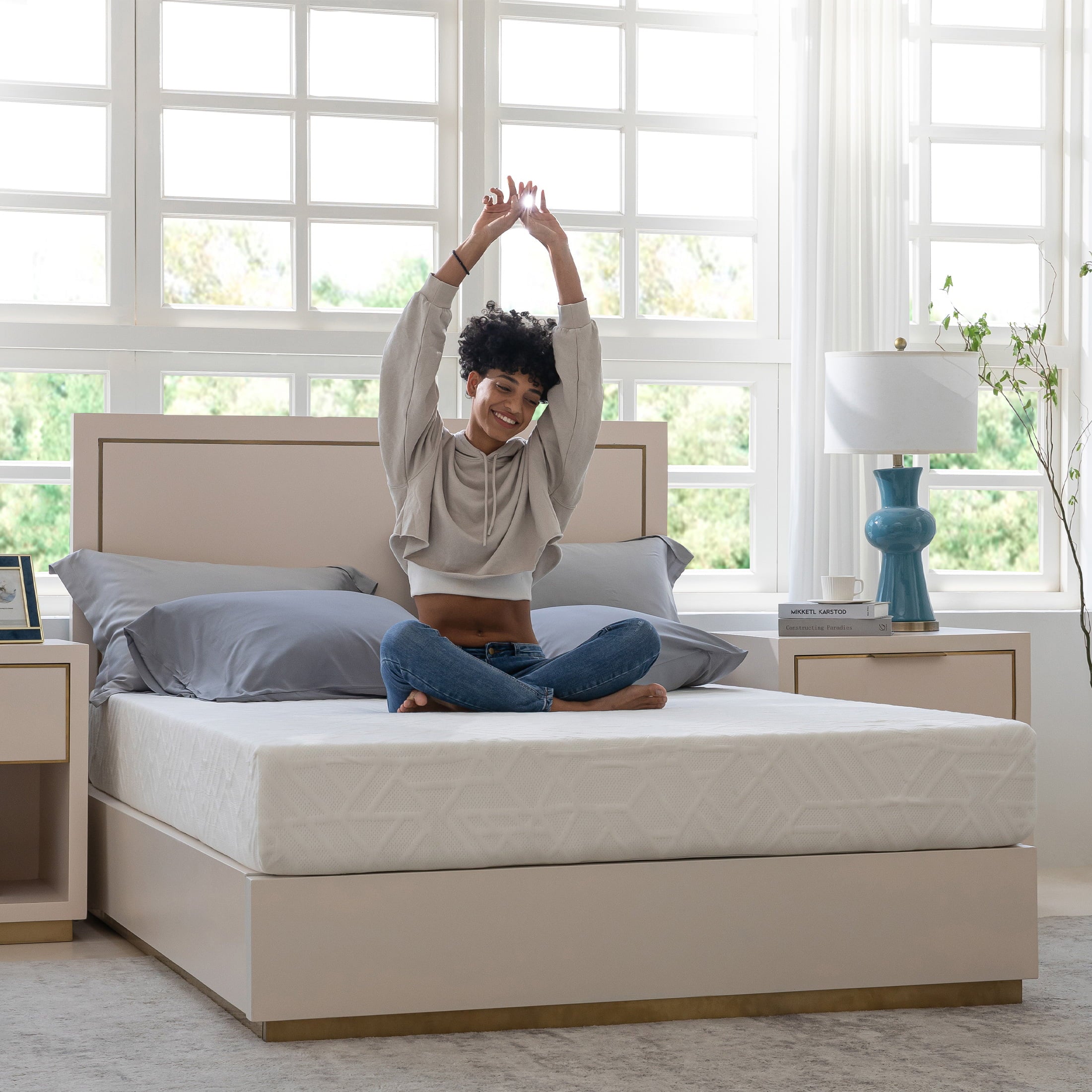 Ego White 6 inch Memory Foam Mattress. Twin Size Mattress in a Box. Medium Firm