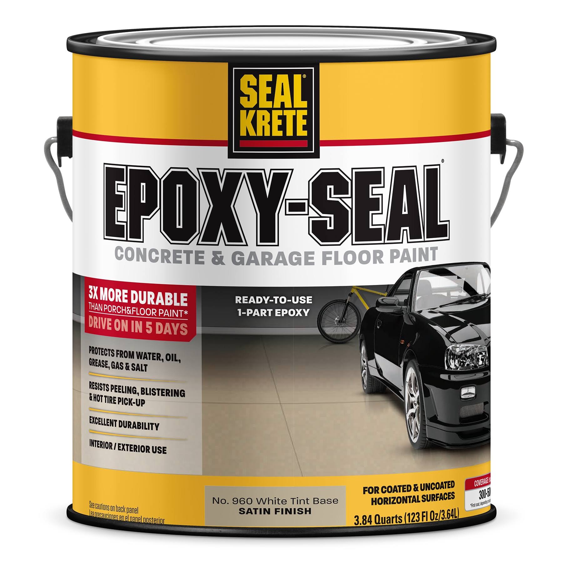 Seal-Krete Epoxy-Seal 1-Part White Tintable Satin Concrete and Garage Floor Paint | 317397