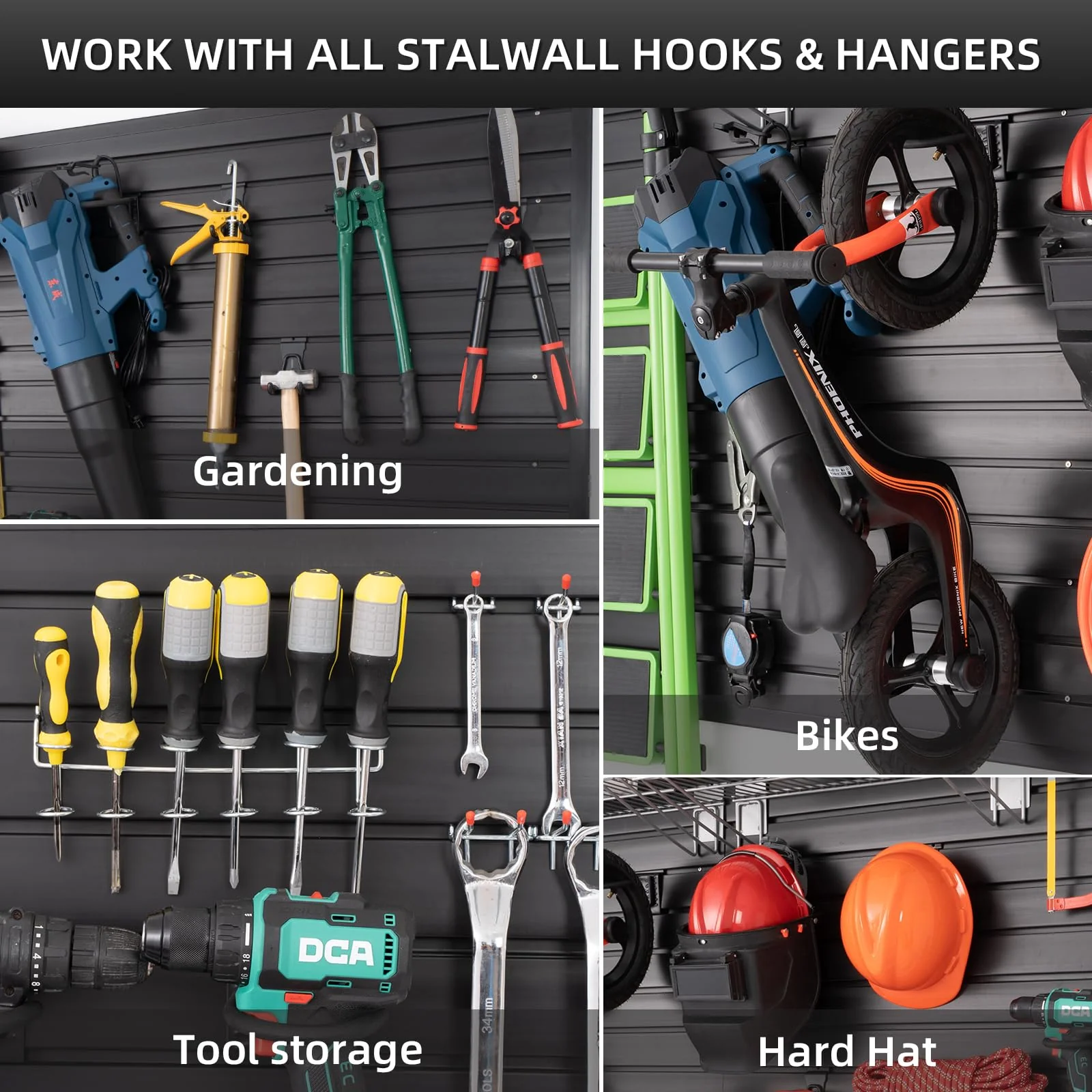 Slatwall Panel Garage Wall Organizer Heavy Duty Wall Mounted