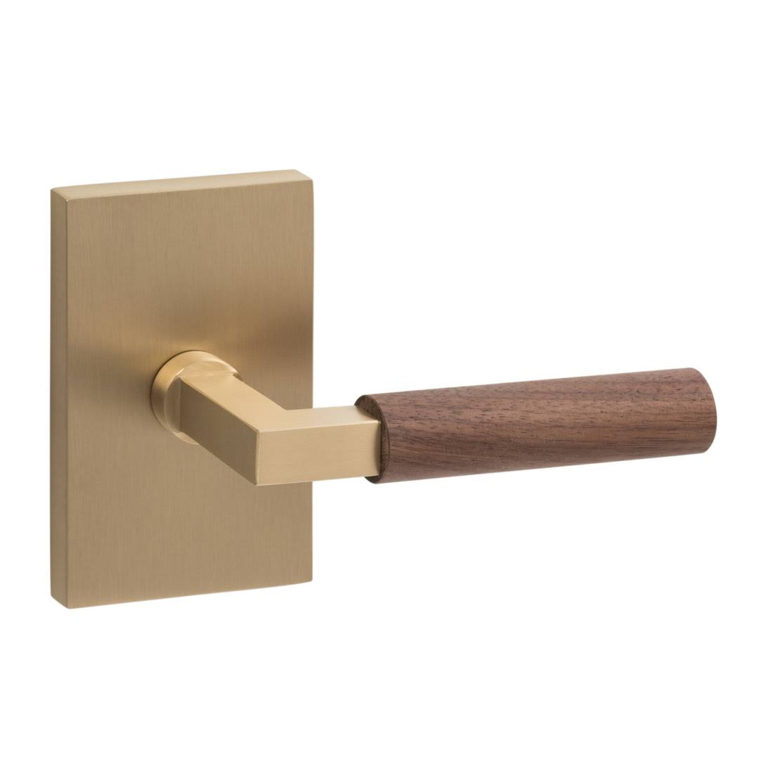 Sure-Loc Hardware LV100 SB GRIP-WN Door Lever with Levanto Dummy Rosette Finish: Satin Brass