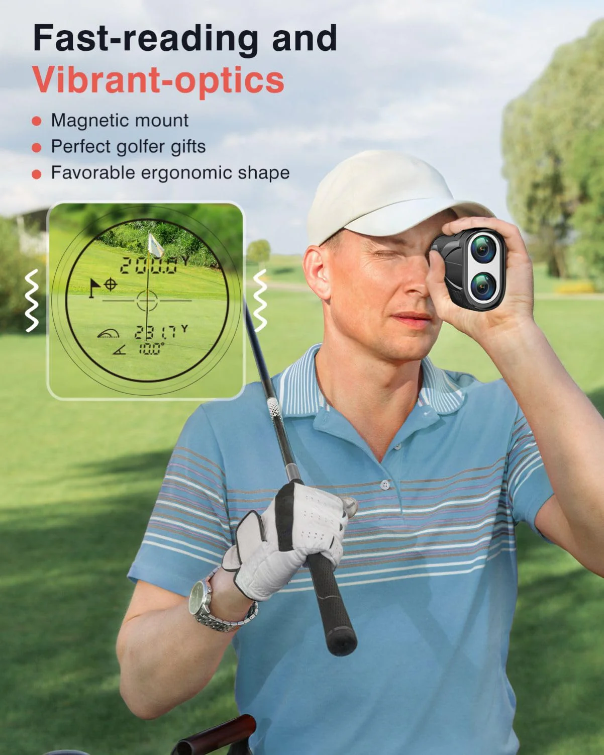 Yintar Golf 1200Yards Rangefinder Laser Range Finder with Slope