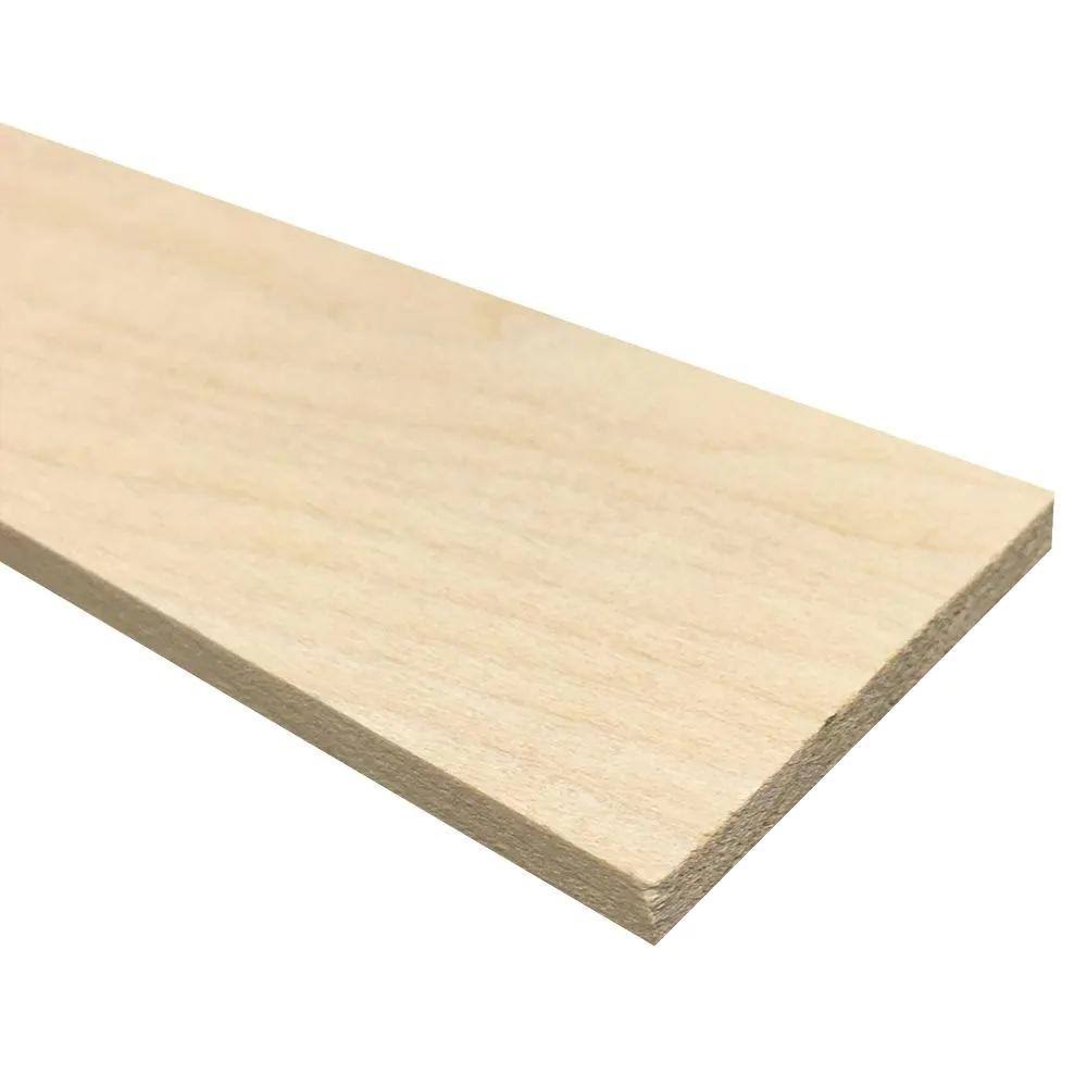 Weaber 1/4 in. x 3 in. x 4 ft. Hobby Boards Kiln Dried S4S Poplar Board (40-Piece) 27136