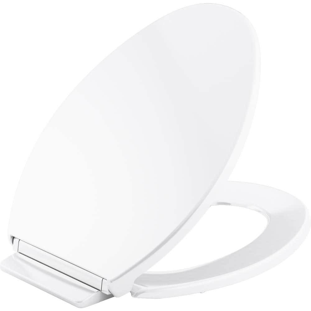 Kohler Highline Quiet-Close Elongated Closed Front Toilet Seat in White (2-Pack)