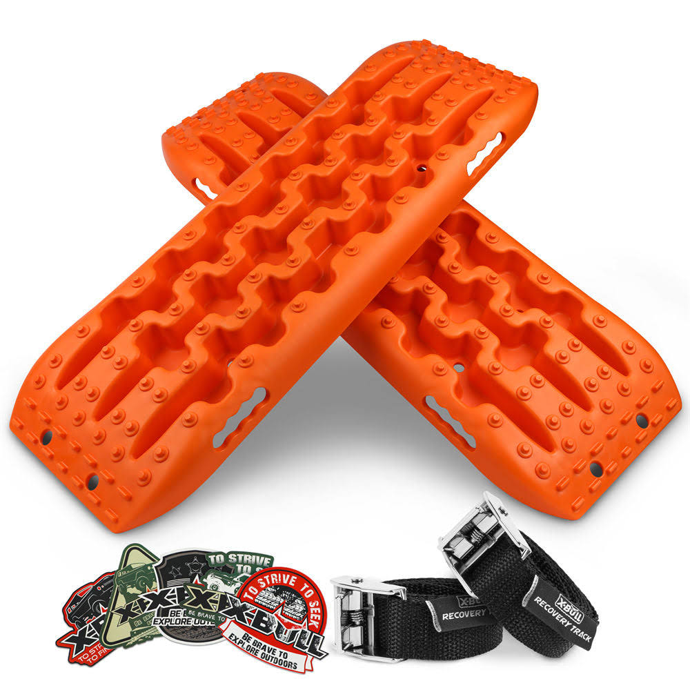 X-BULL Recovery Tracks Recovery Traction Boards Sand-Mud-Snow Tire Ladder, Size: Gen2S, Orange