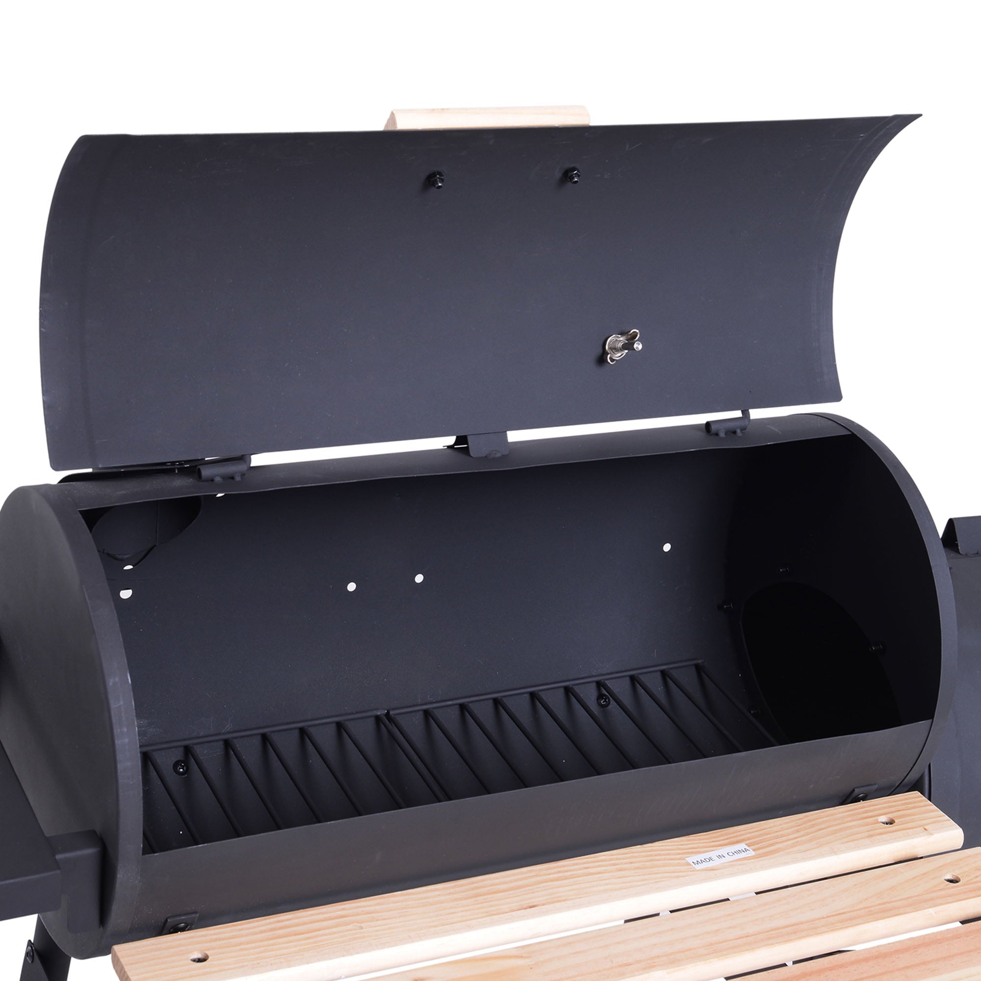 48 Steel Portable Backyard Charcoal BBQ Grill and Offset Smoker Combo