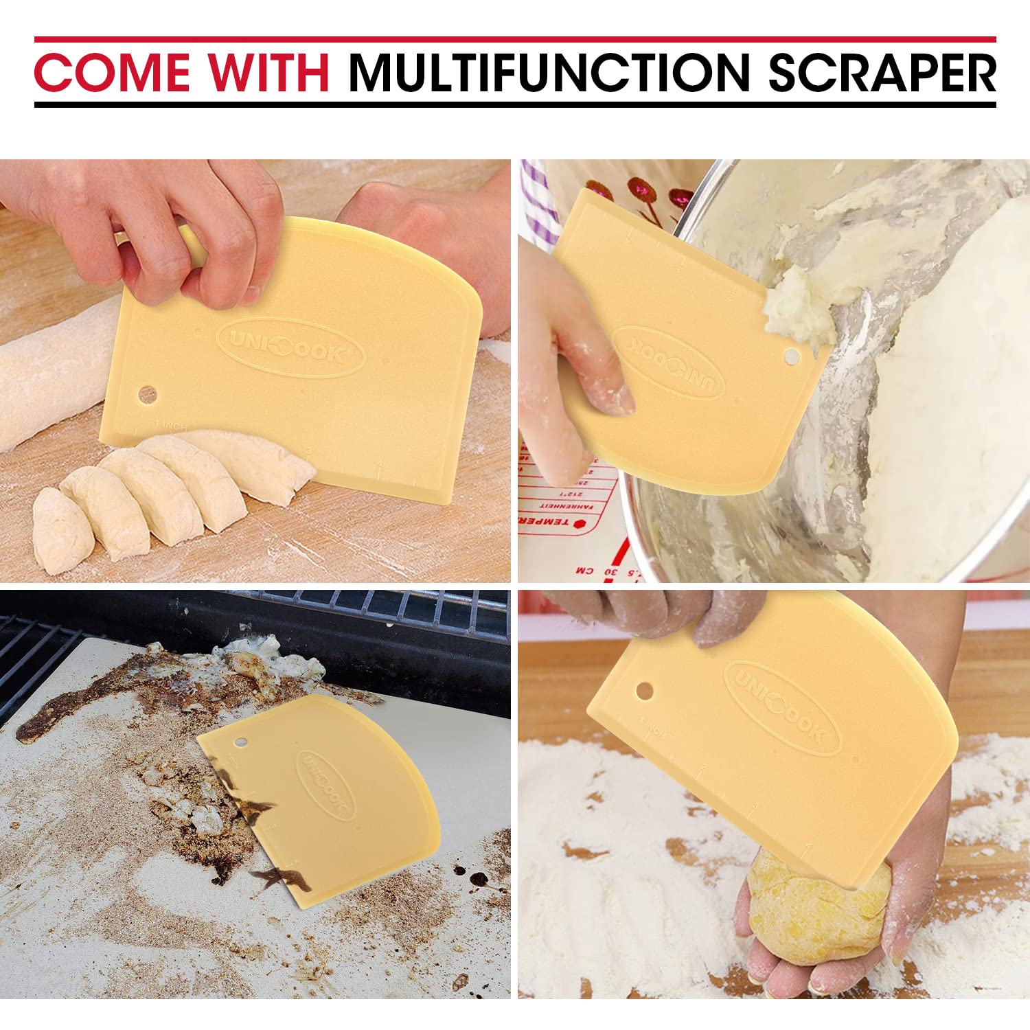 Unicook Extra Large Pizza Stone 22 Inch. Durable Rectangular Baking Stone