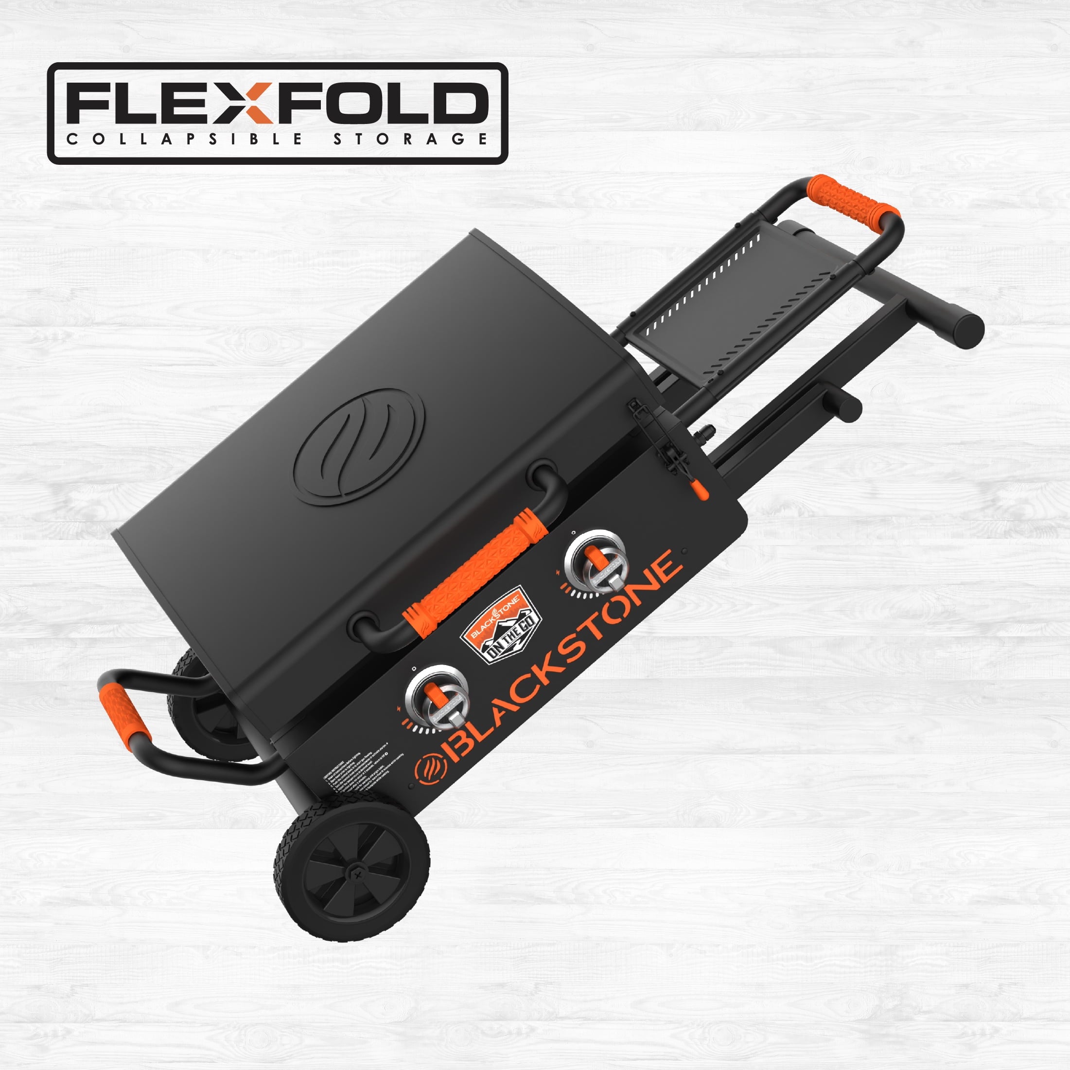 on the Go 2-Burner 22 Scissor Cart Griddle with Hood Propane