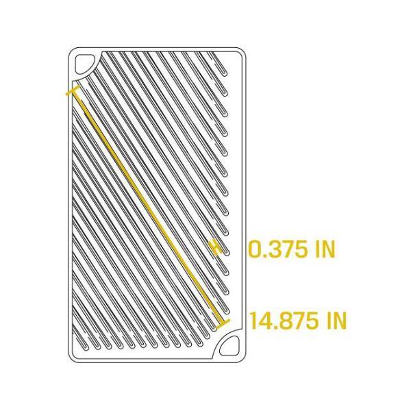 Double Play 16.75 in. Black Cast Iron Reversible Stovetop Griddle