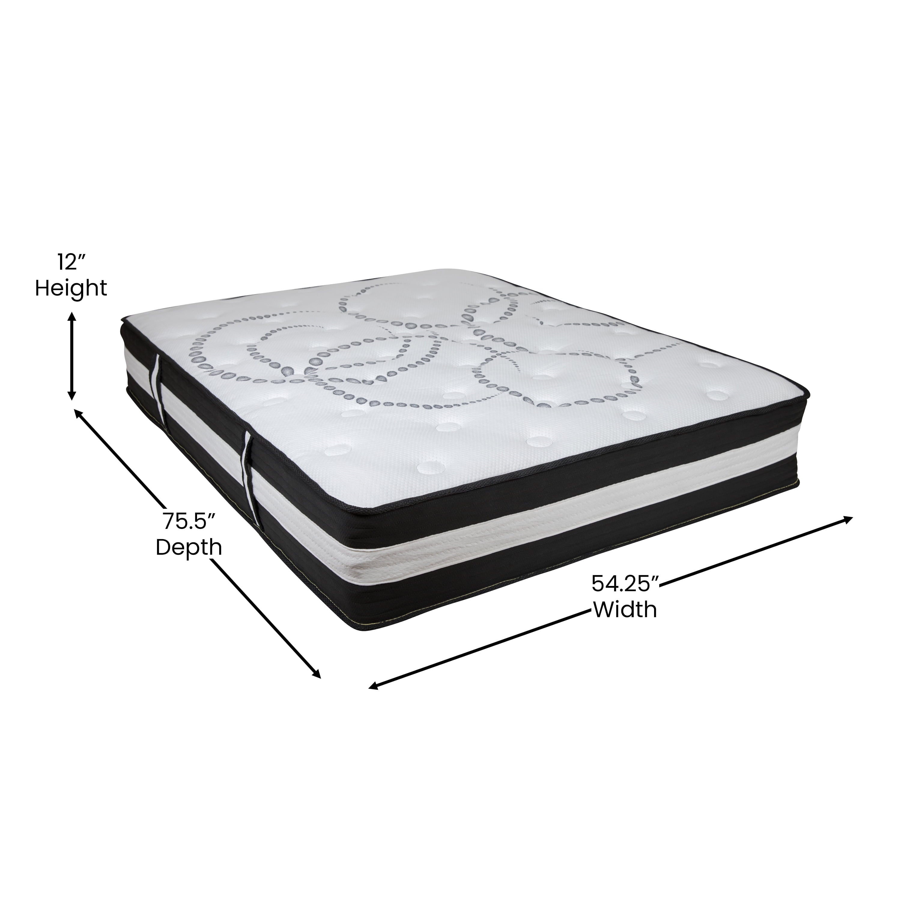 '+ Oliver 12 Hybrid Pocket Spring Mattress In A Box. Full