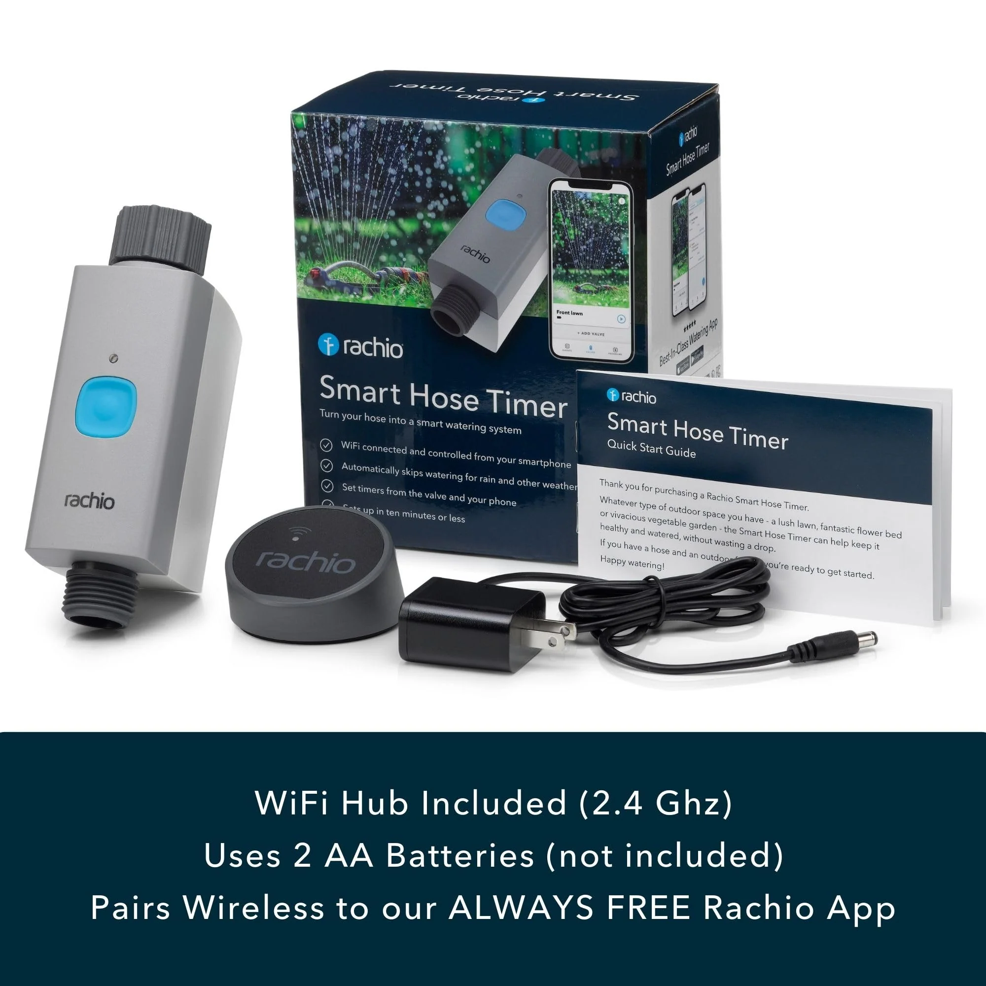 Rachio Smart Hose Timer with WiFi Hub for Outdoor Watering