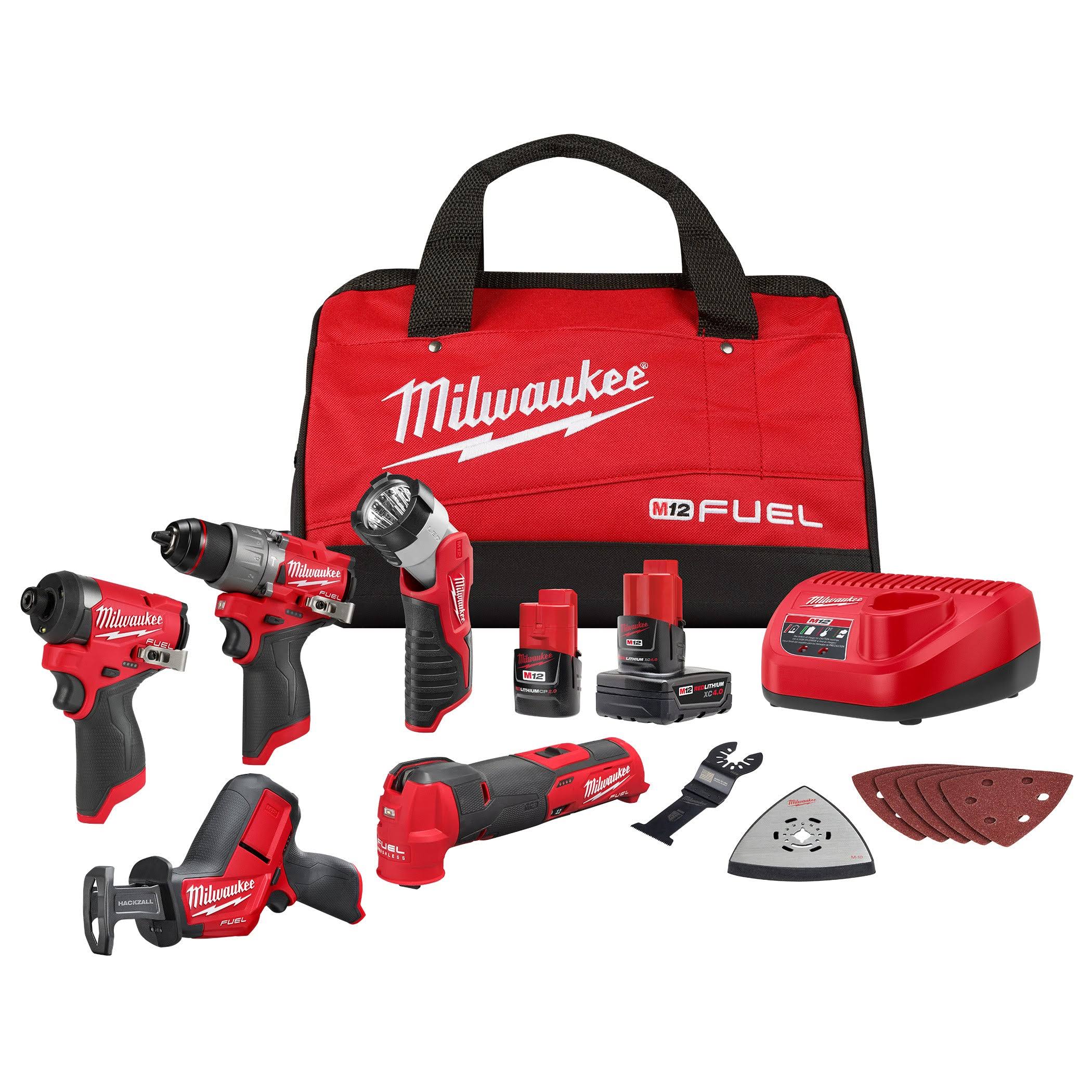 Milwaukee M12 Fuel 12V Cordless 5-Tool Combo Kit 3497-25