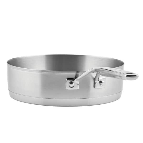 11-Piece 3-Ply Base Stainless Steel Cookware Set. Silver