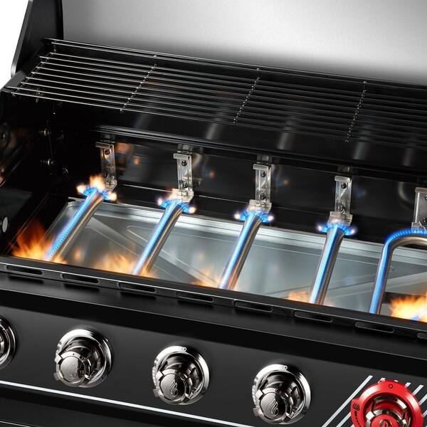 5-Burner Natural Gas Grill in Matte Black with TriVantage Multifunctional Cooking System