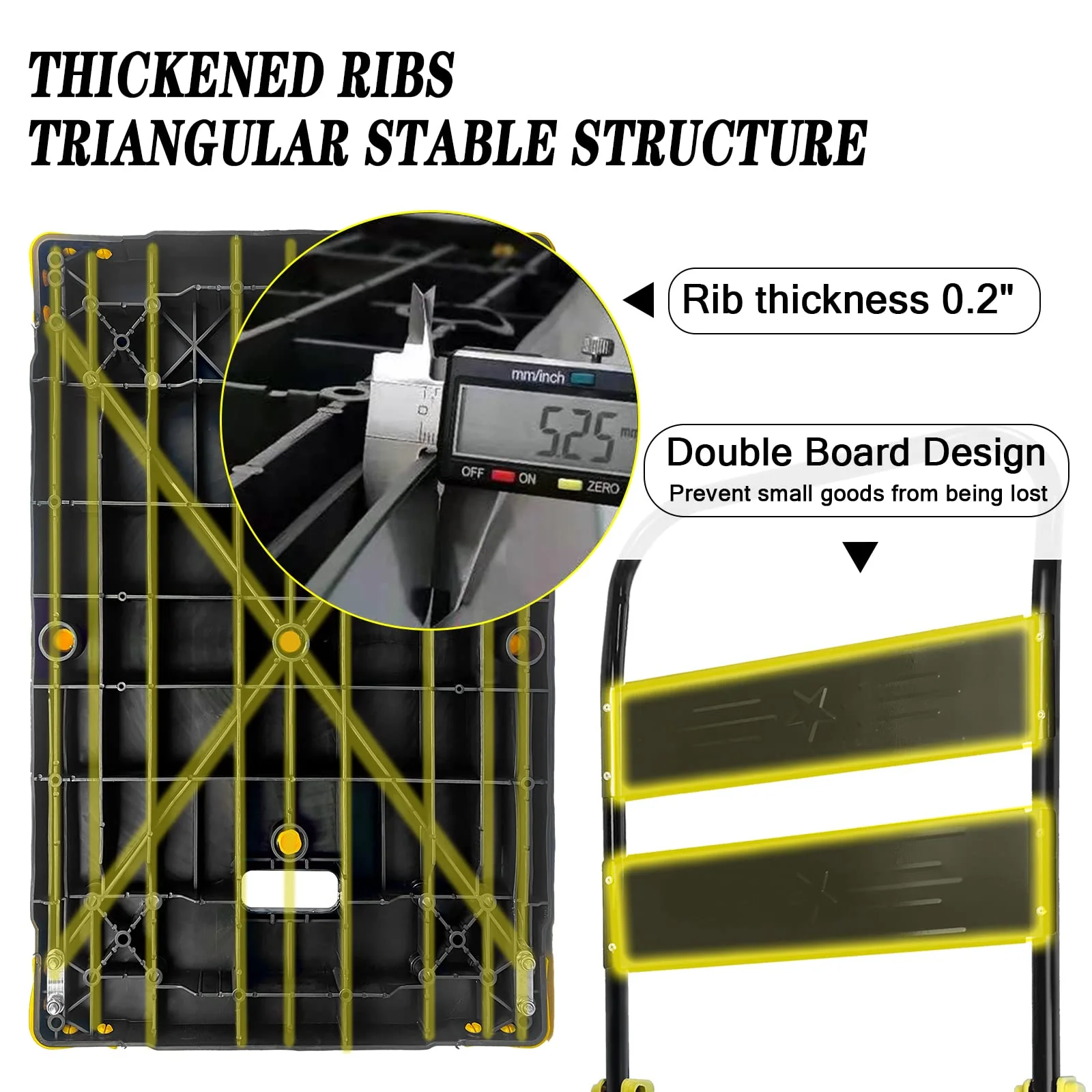 Chinco Folding Platform Truck Cart 1000LBS Push Cart
