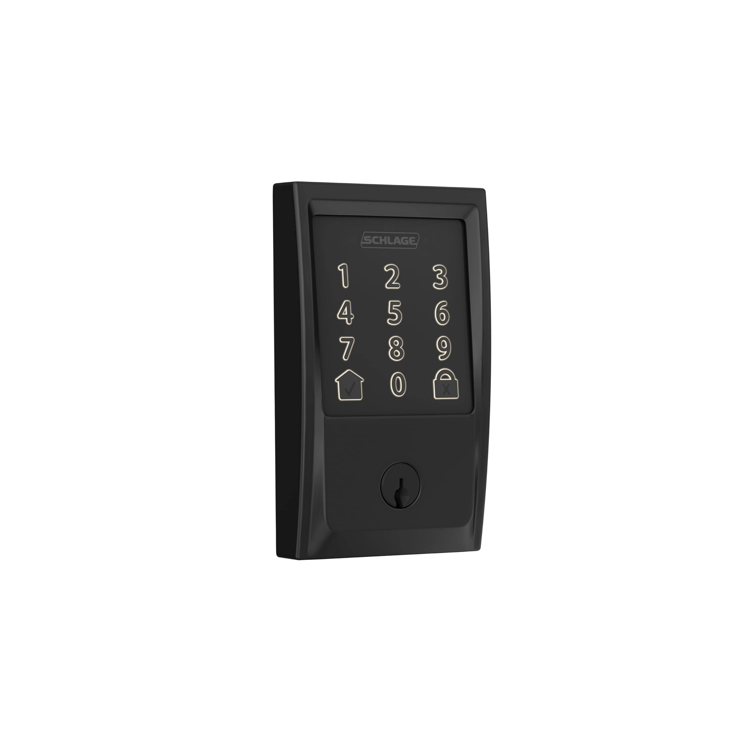 Schlage Encode Smart WiFi Deadbolt Century Matte Black, BE489WB Cen 622