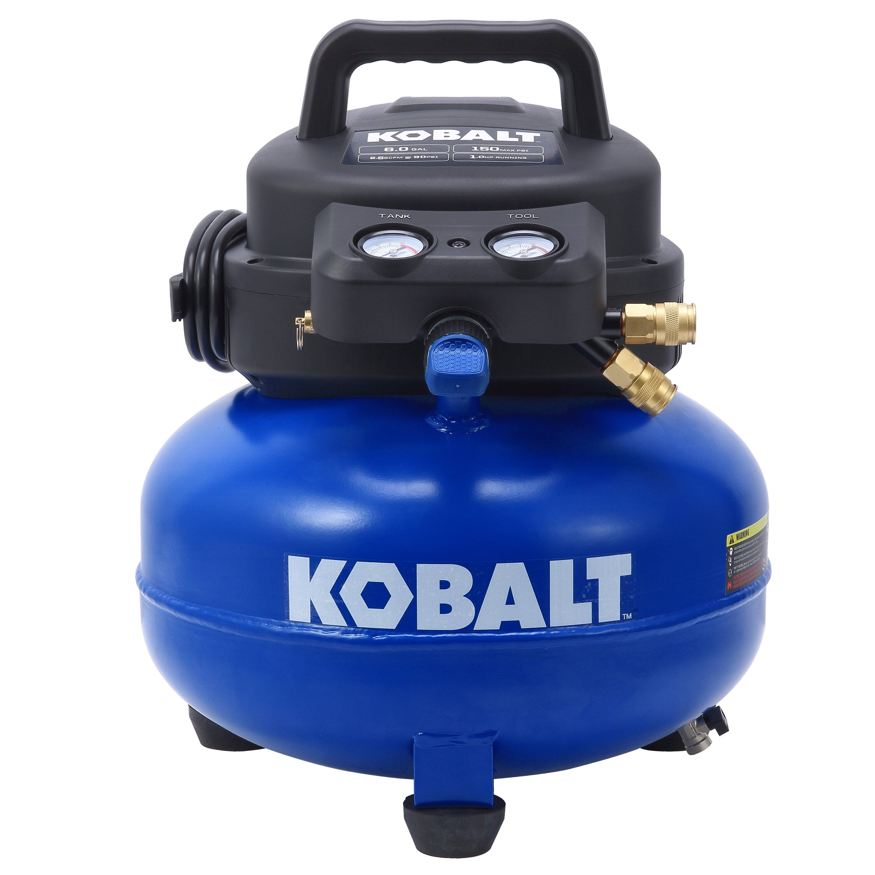 Kobalt 6-Gallons Portable 150 PSI Pancake Air Compressor 02106410