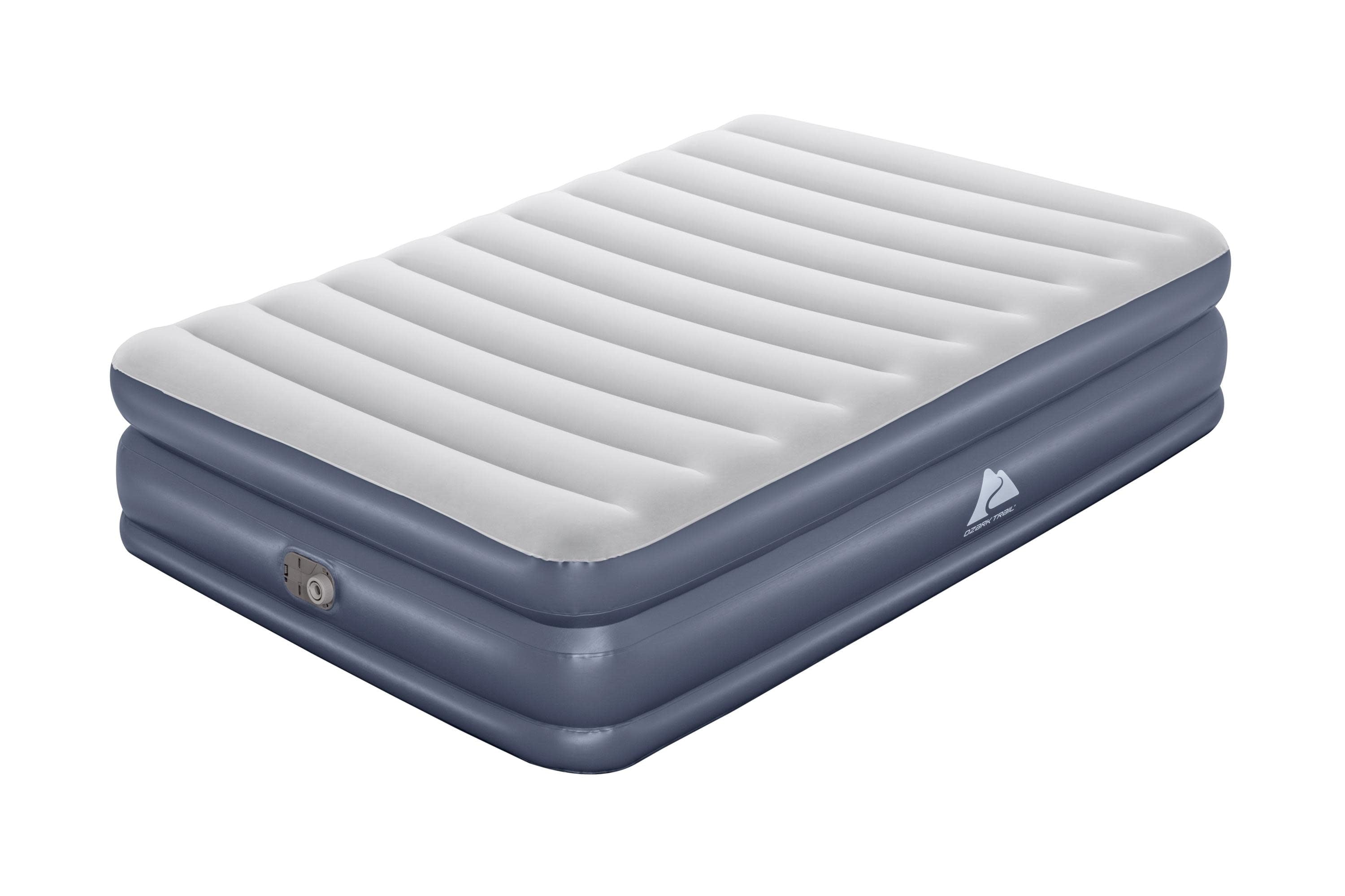 Trail Tritech QuadComfort 18in Air Mattress Antimicrobial Coating with Built-in AC Pump. Queen
