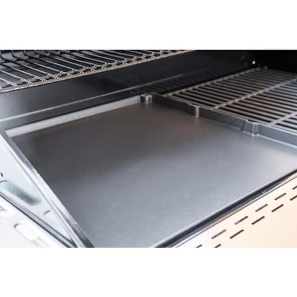 Deluxe 6-Burner Natural Gas Grill in Black with Ceramic Searing Side Burner and Gourmet Plus Cooking System