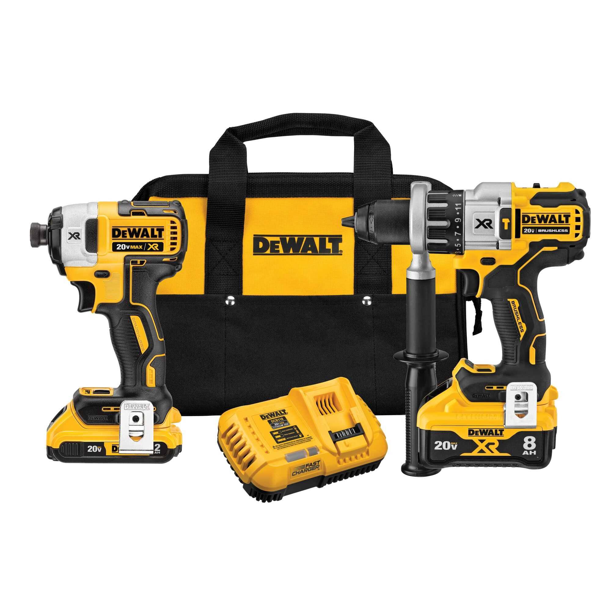 DeWalt DCK299D1W1 20V Max XR Power Detect 2-Tool Combo Kit