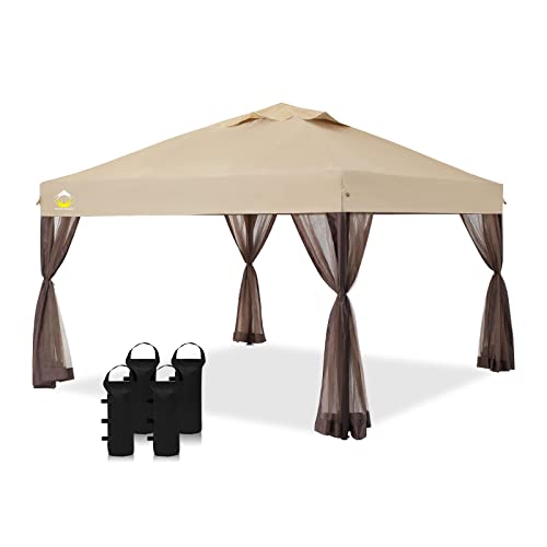 10x10 Pop up Canopy Including 4 Removable nettings. 4 Ropes. 8 Stakes. 4 Weight Bags