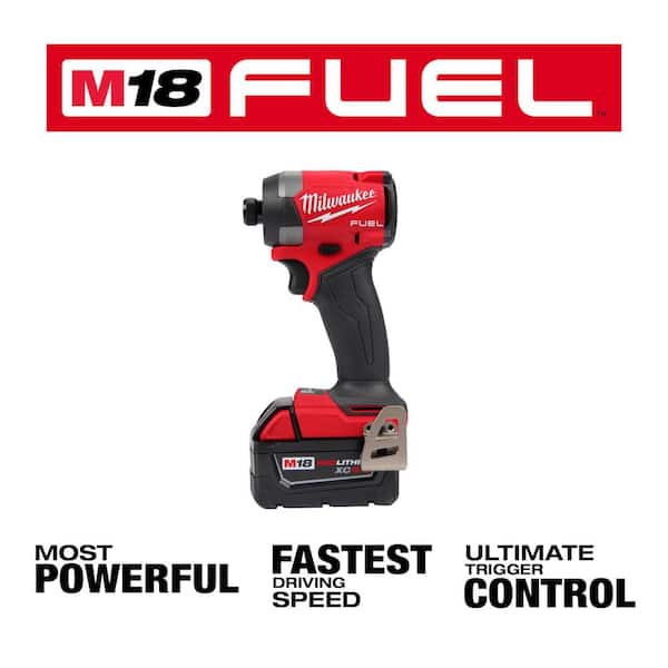 M18 Fuel 18-V Lithium-Ion Brushless Cordless 1/4 in. Hex Impact Driver Kit w/(3) 5.0 Ah Batteries. Charger & Hard Case