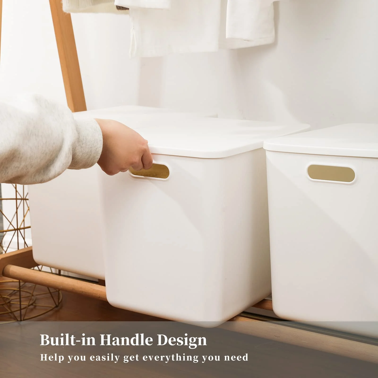 Yishyfier 6-Pack Plastic Storage Baskets Bins Boxes