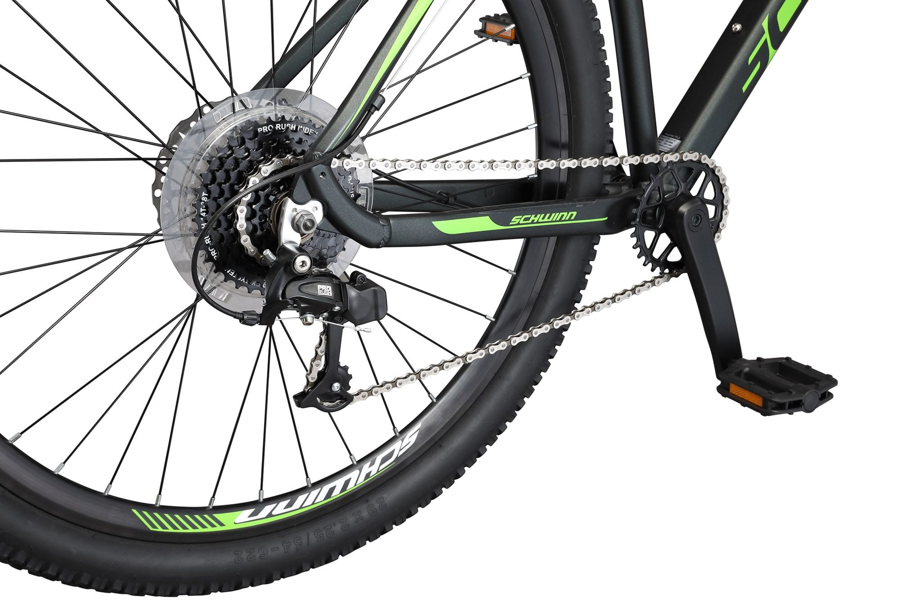 29-in. Boundary Mens Mountain Bike. Black and Green