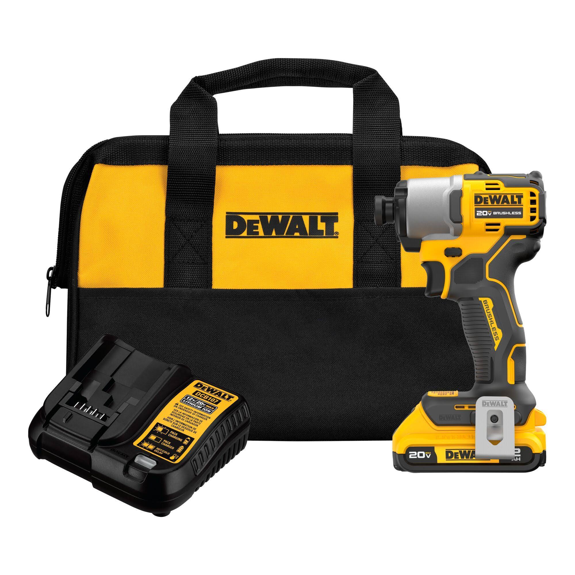 DeWalt 20V Max Brushless Cordless 1/4 in Impact Driver Kit - DCF840D1