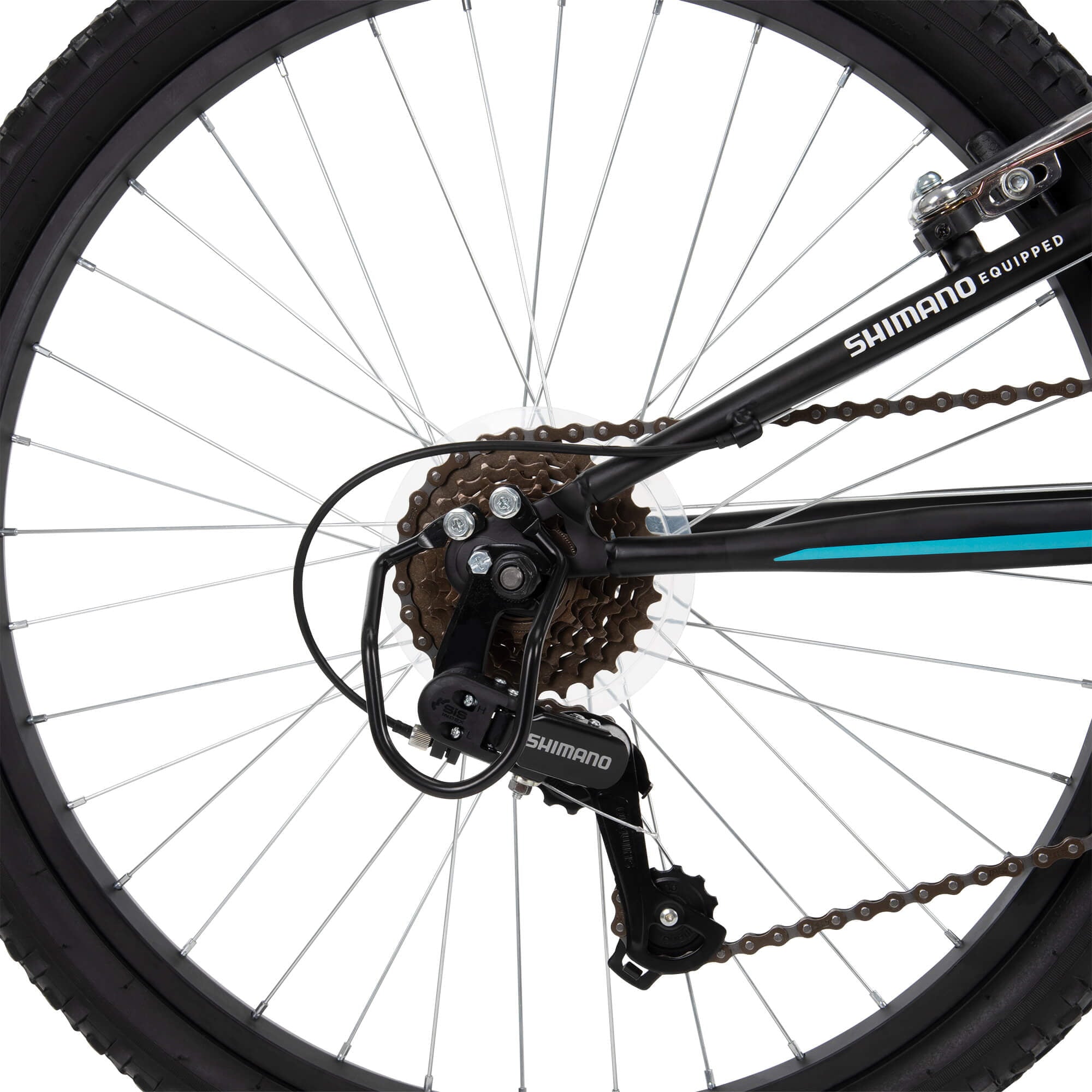 24 Trail Runner Girls Full Suspension Mountain Bikes. Teal Blue