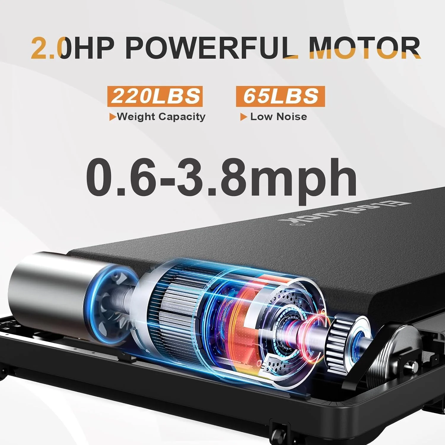 Elseluck Walking Pad. Under Desk Treadmill for Home Office