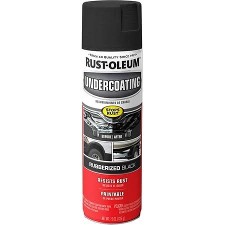 Rust-Oleum 248656 Professional Grade Rubberized Undercoating Spray, 15 oz Spray Can, Black, Size: 15 oz.