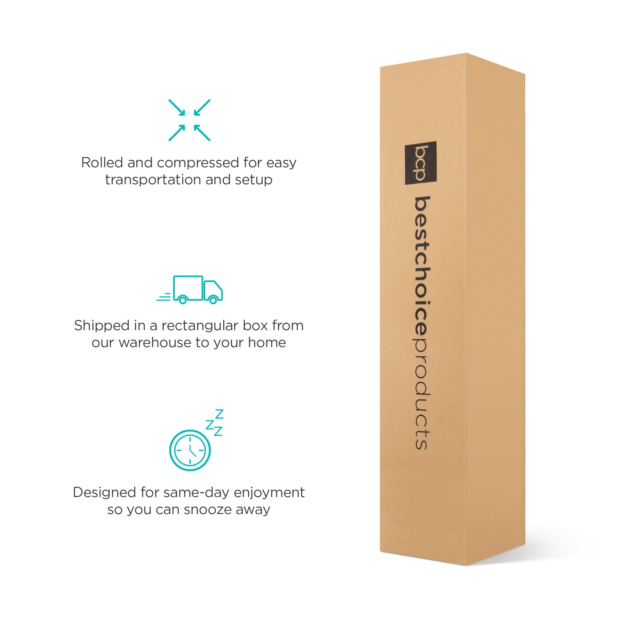 Choice Products 10in Queen Size Dual Layered Memory Foam Mattress w/ CertiPUR-US Certified Foam