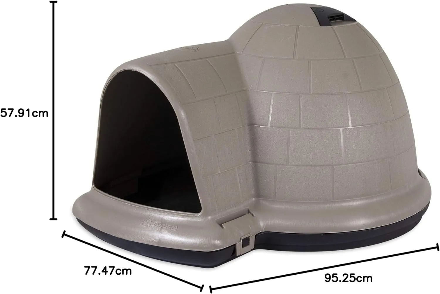 Petmate Indigo Dog House (Igloo Dog House. Made in USA with 90% Recycled Materials. All-Weather Protection Pet Shelter) for XL Dogs -90 to 125 pounds. Made in USA