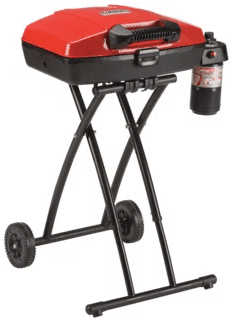 Portable Sportster 1-Burner Propane Grill with 11.000 BTUs. Red
