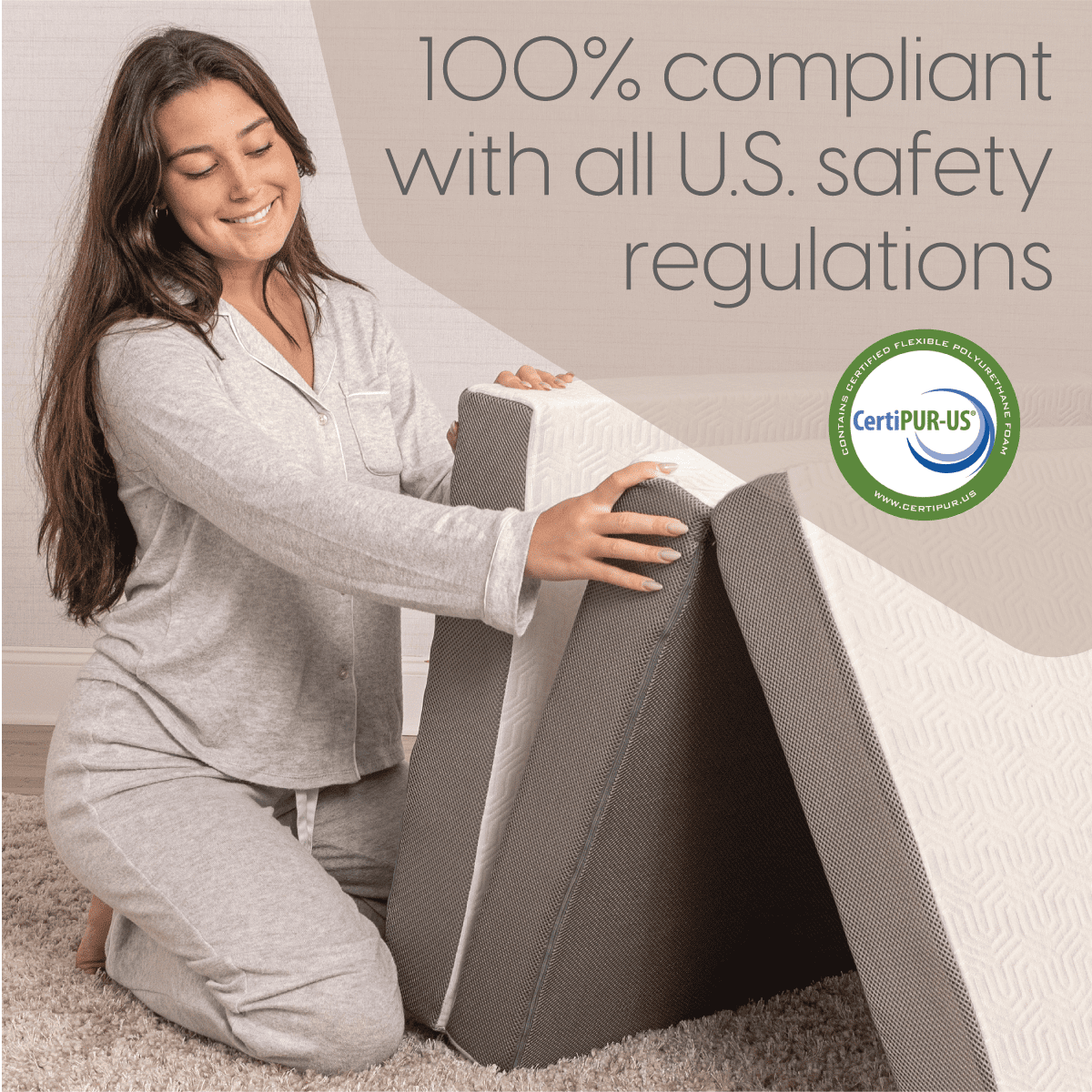 Tri Folding Memory Foam Mattress with Washable Cover Queen (78 inches x 58 inches x 6 inches)