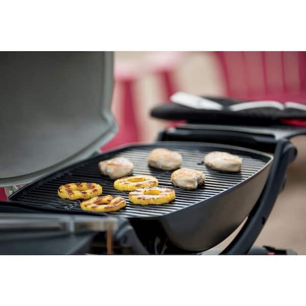 Q 2200 1-Burner Portable Propane Gas Grill in Titanium with Built-In Thermometer