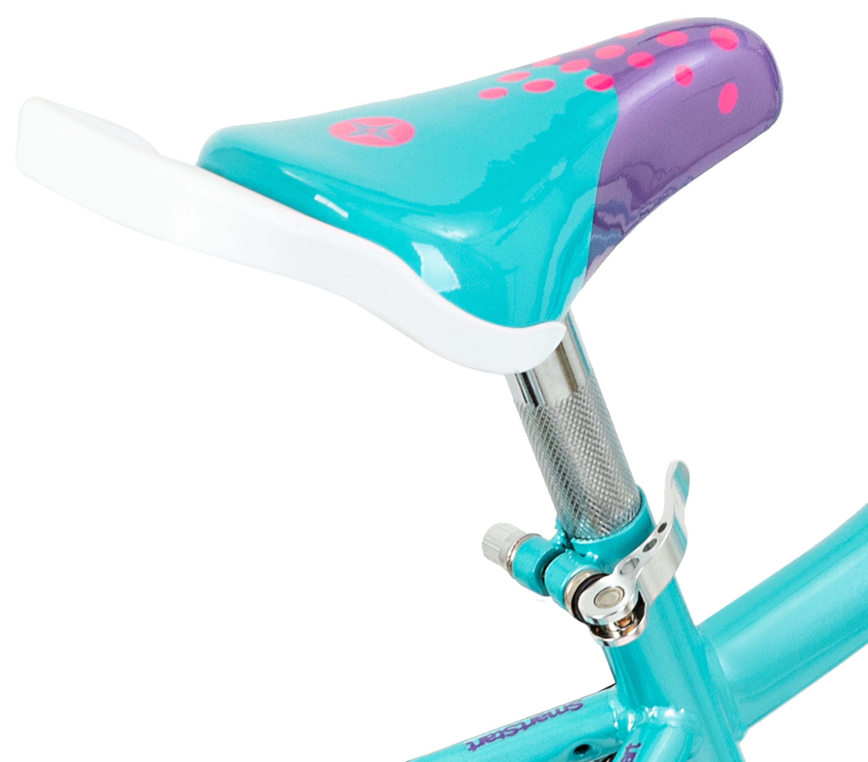 16-in. Breeze Girls Kids Bike with Basket. Teal & Purple