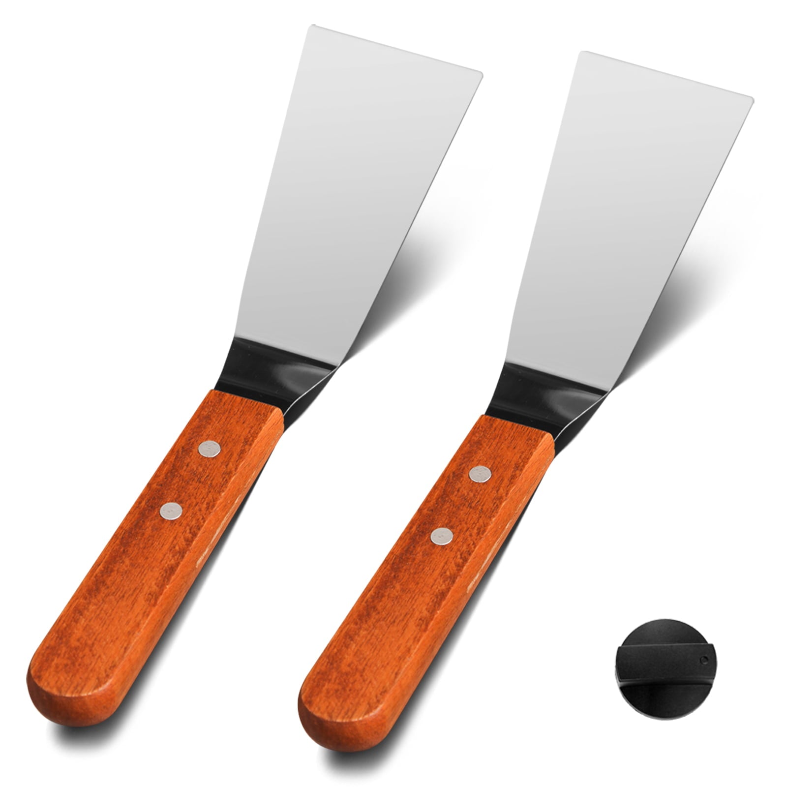 32 x 17 Flat Top Griddle Grill & Propane Fueled.150000 BTU 2 Burners Stove Stainless Steel with 4 Spatula & Scraper Outdoor Griddle Station for Camping