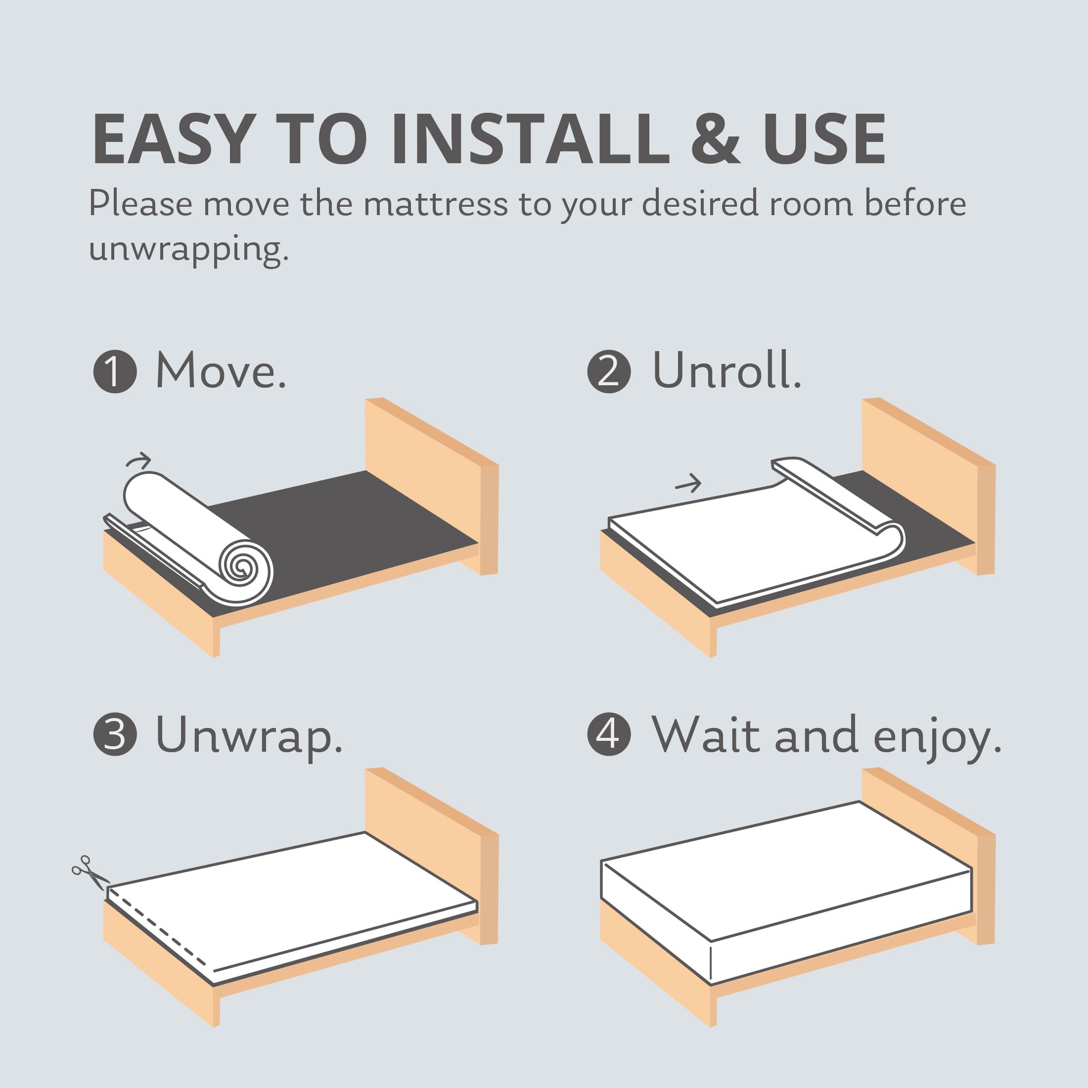 Ego White 6 inch Memory Foam Mattress. Twin Size Mattress in a Box. Medium Firm