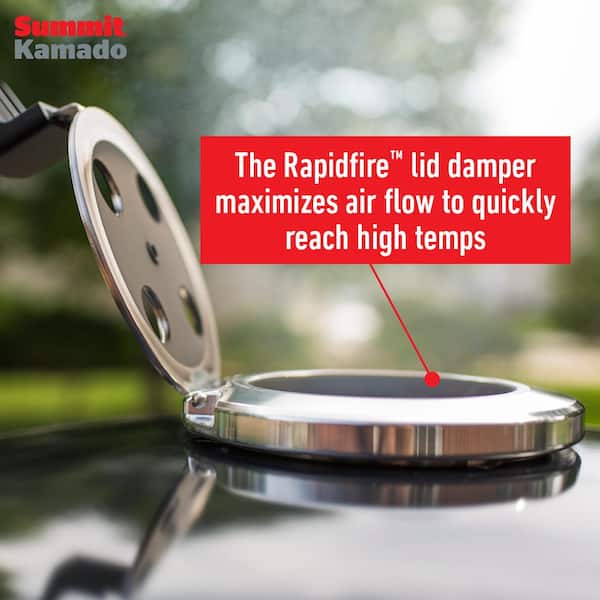 Summit Kamado E6 24 in. Charcoal Grill in Black