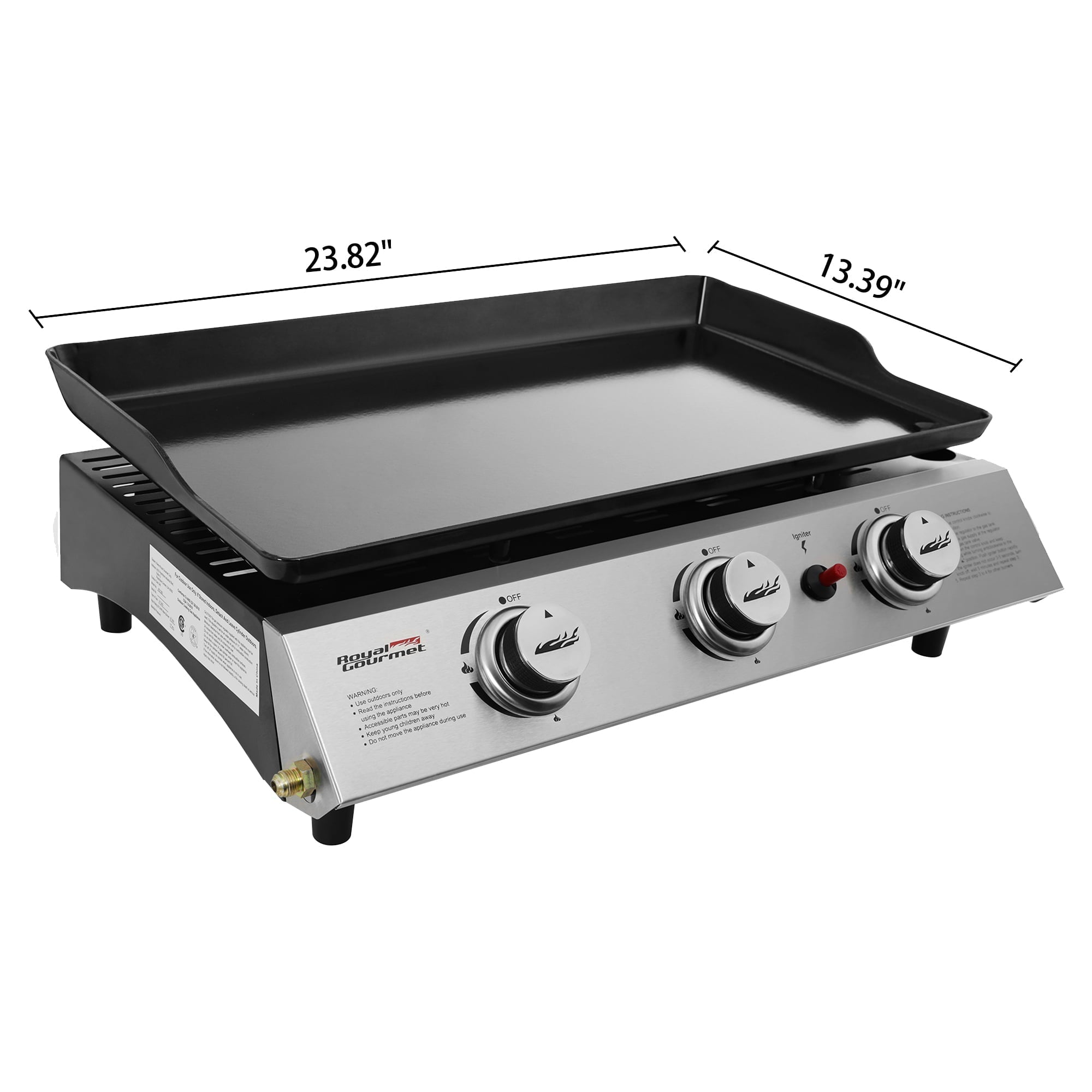 PD1300 3-Burner 26.400-BTU Portable Gas Grill Griddle. Outdoor Camping. Tailgating