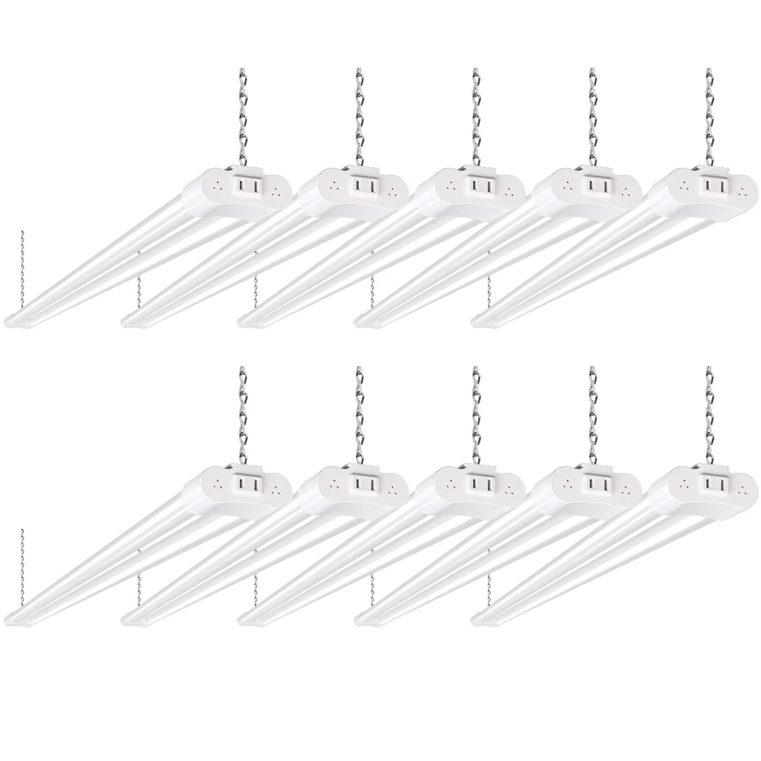 Hykolity 10 Pack 4FT Linkable LED Utility Light Fixture