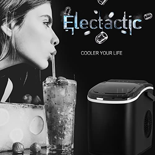 Electactic Ice Maker Countertop with Ice Scoop & Basket
