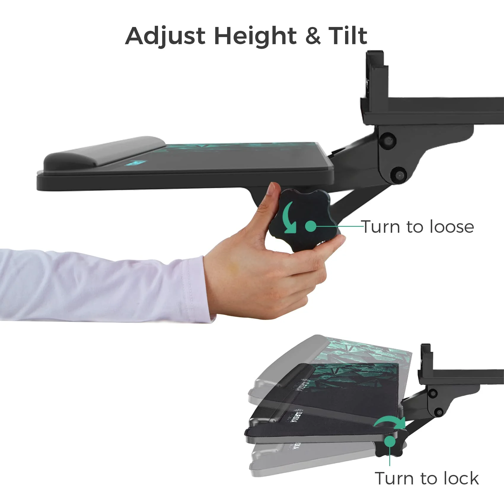EUREKA ERGONOMIC Adjustable Mouse & Keyboard Tray Under Desk