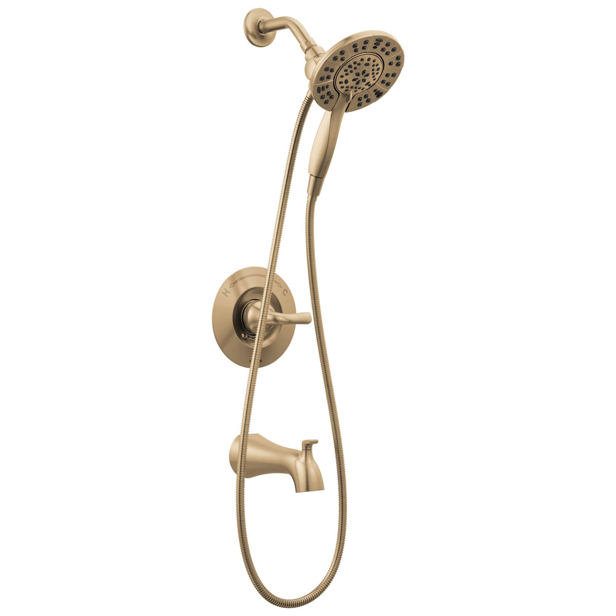 Delta Arvo Champagne Bronze 1-Handle Bathtub and Shower Faucet with Valve 144840-I