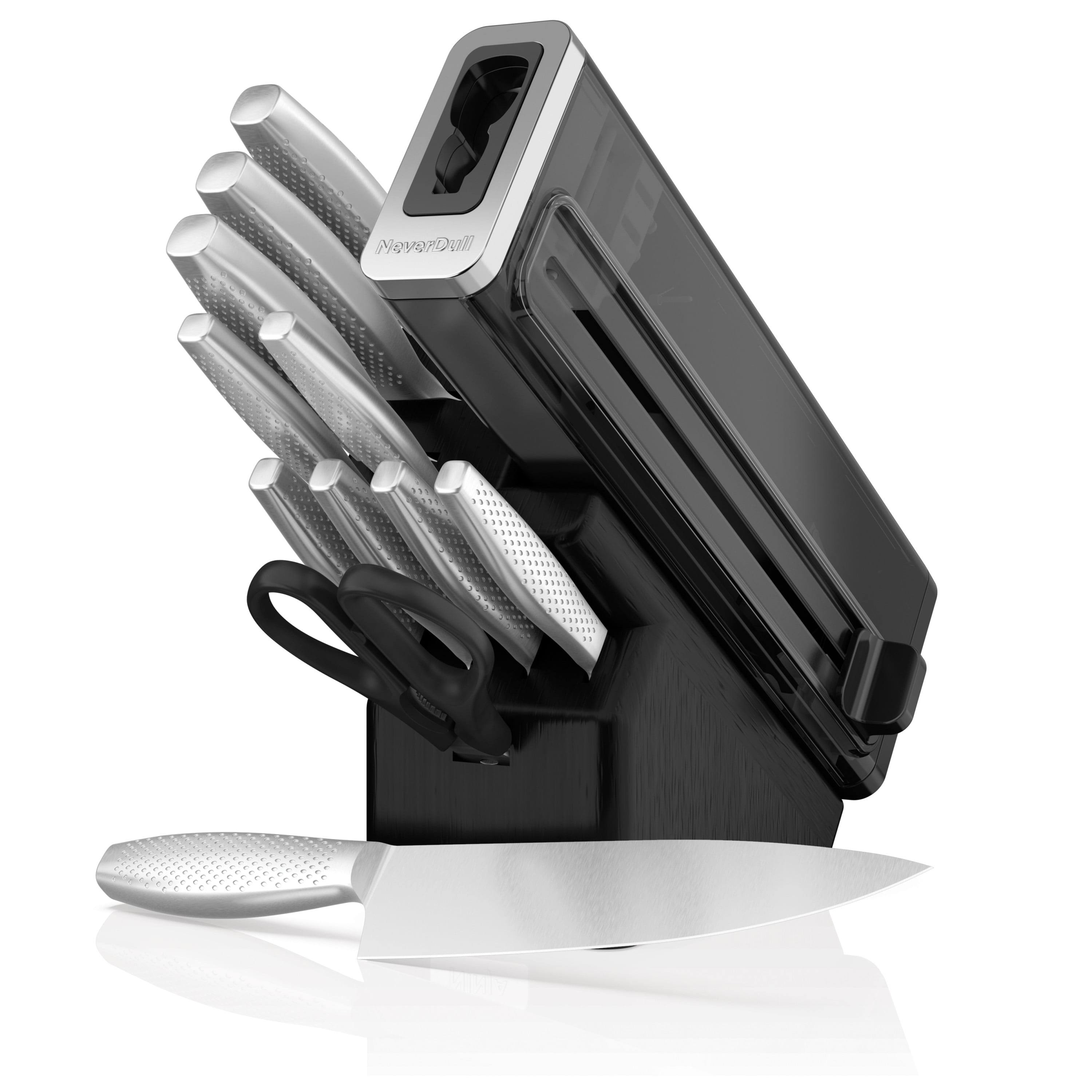 Ninja K22012 NeverDull Essential 12 Piece Stainless Steel Knife System with Built in Sharpener - 1 Each