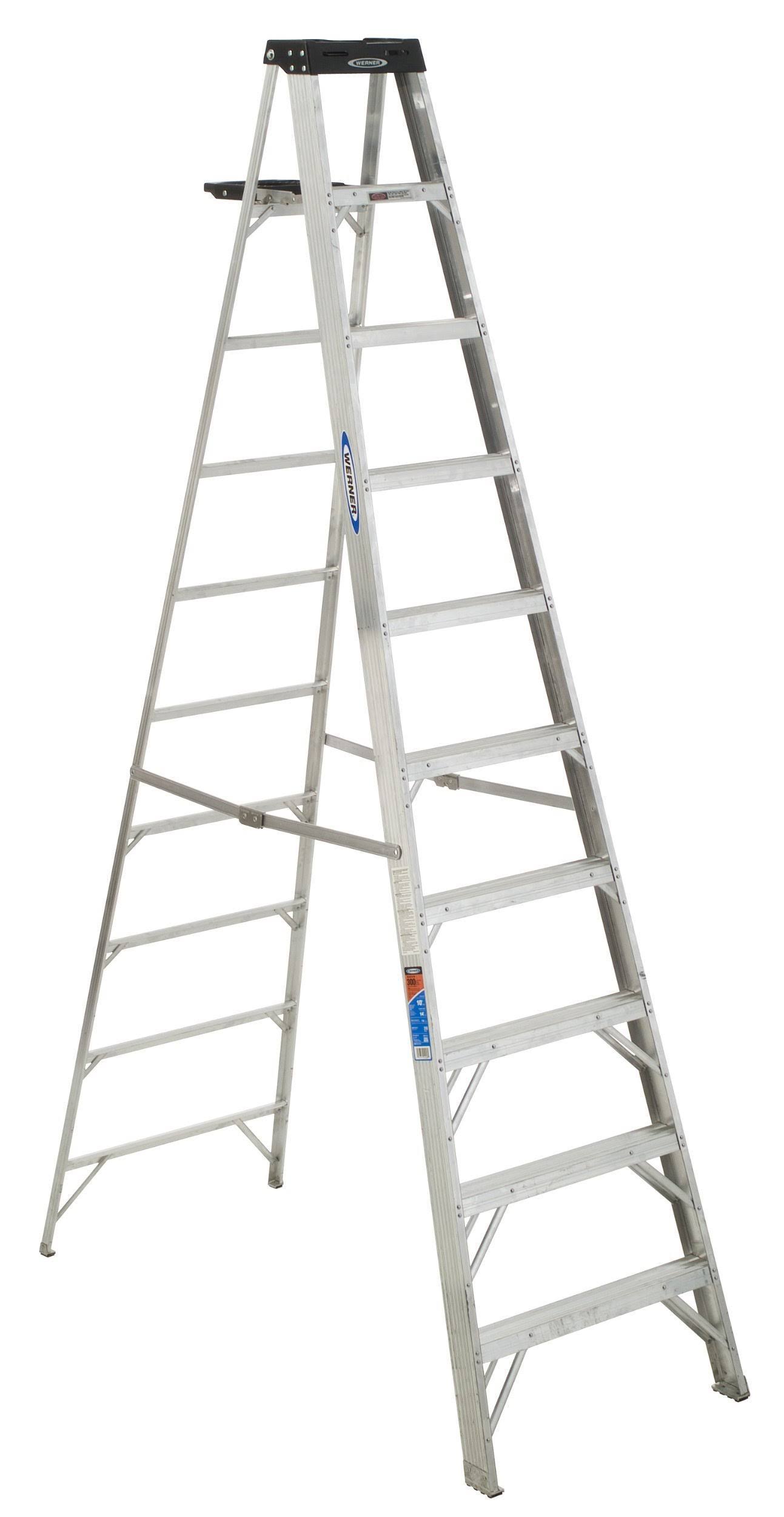 Werner 10 ft. Aluminum Step Ladder 300 lb. Type IA(310)