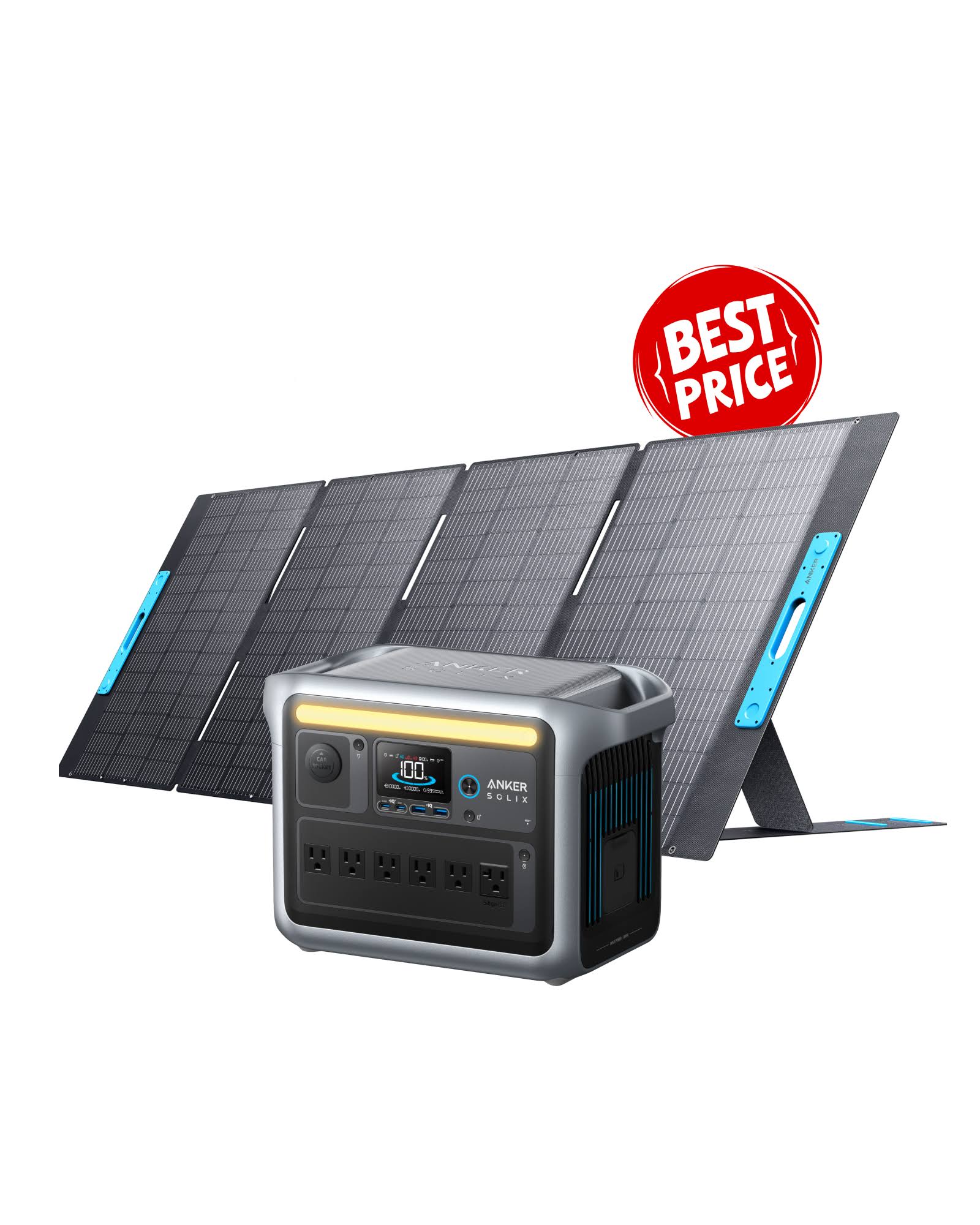 Anker SOLIX C1000 Portable Power Station (1056Wh | 1800W) with 400W Solar Panel
