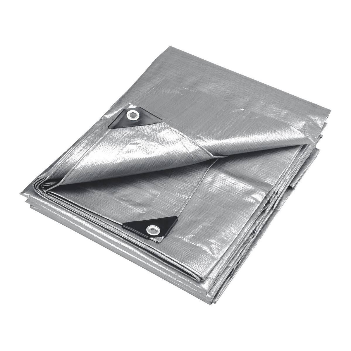 Hft 9 ft. 4 in. x 11 ft. 4 in. Heavy Duty Reflective All-Purpose Weather-Resistant Tarp