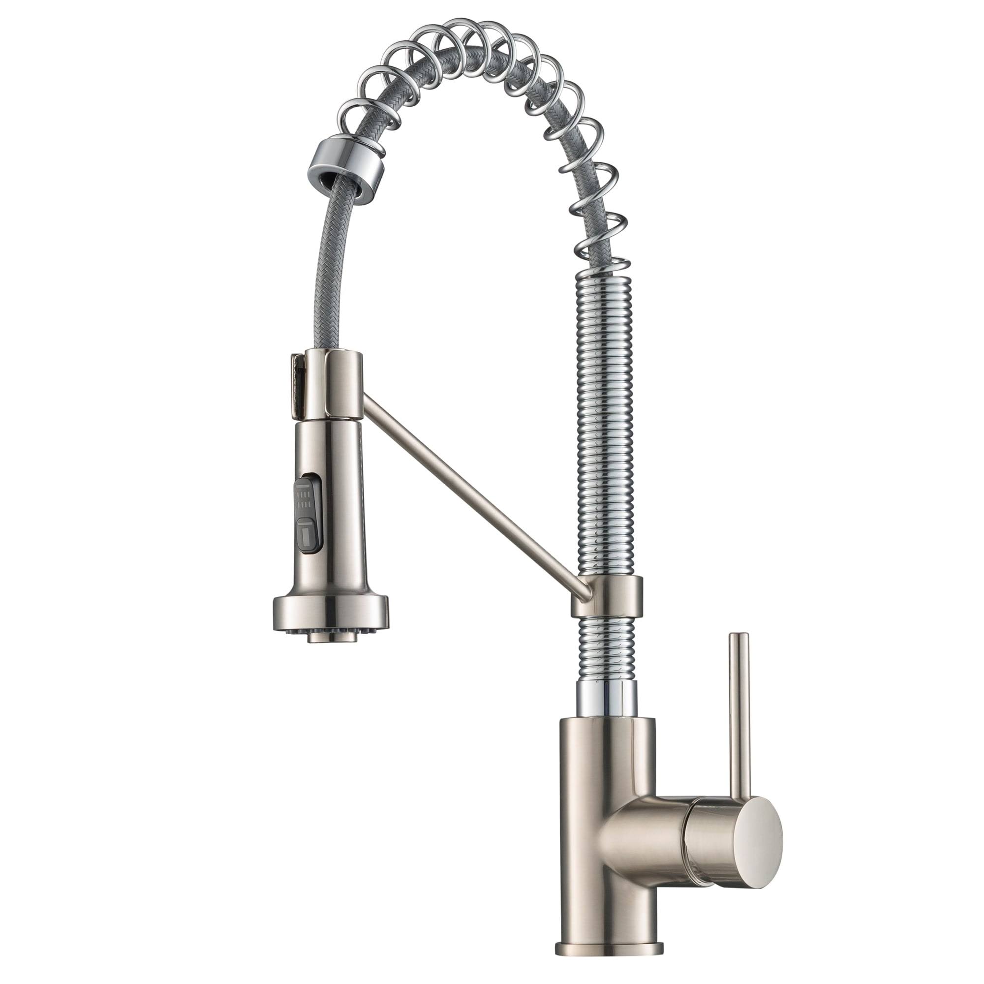 Kraus KPF-1610SFSCH Spot Free Bolden 18-inch Commercial Kitchen Faucet with Dual Function Pull-Down Sprayhead in Stainless Steel/Chrome